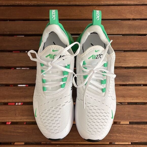 Nike Air Max 270 White/Green Shock Women Size 7(AH6789-117) - Picture 4 of 11
